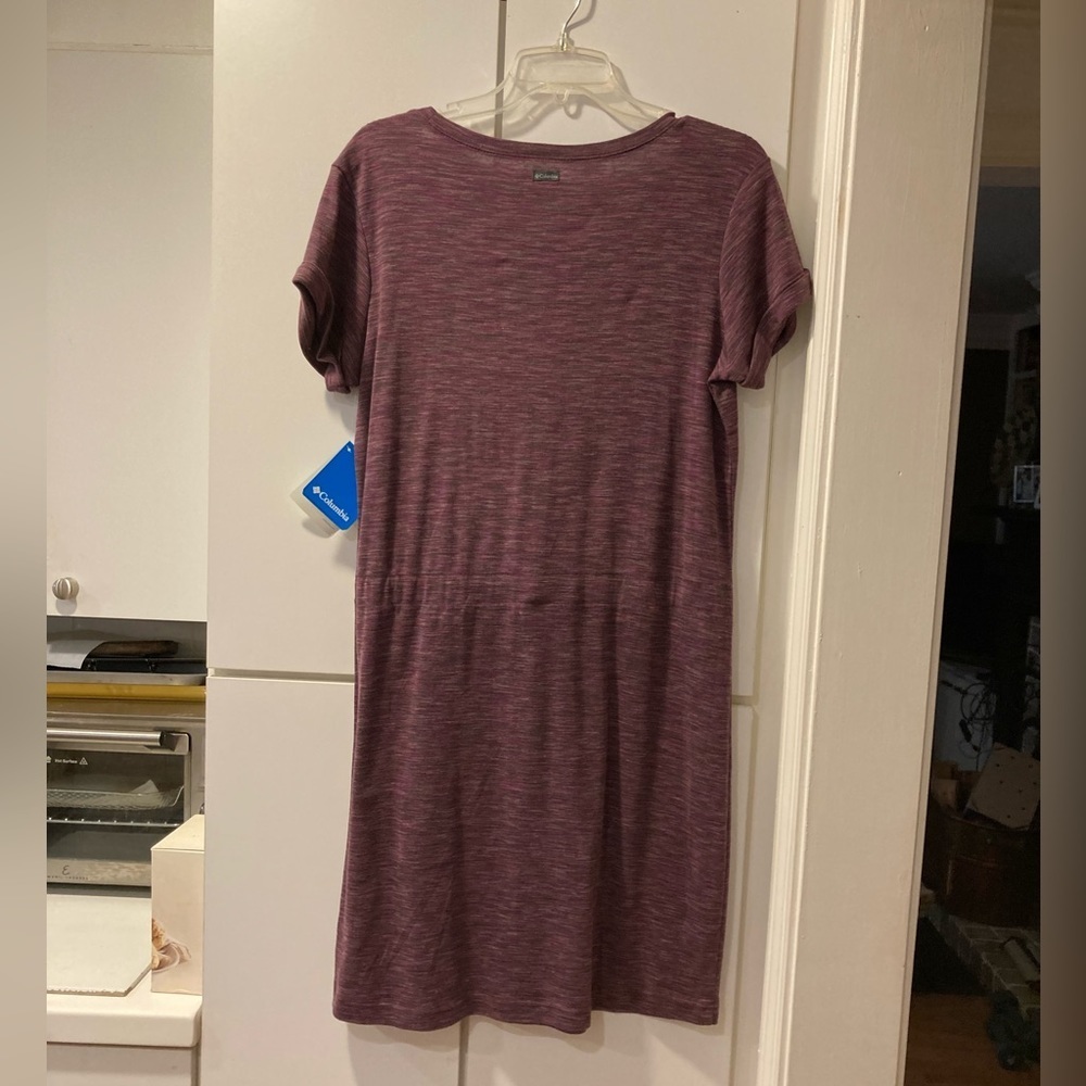 Columbia T-Shirt Dress with Drawstring Waist Purple - Med NWT - Picture 3 of 9